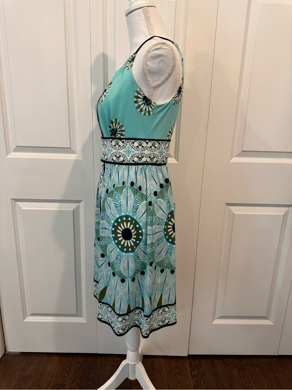 Dressbarn Petite 6 Floral Sleeveless A-Line Dress Quiet Luxury Cottagecore - Picture 5 of 15